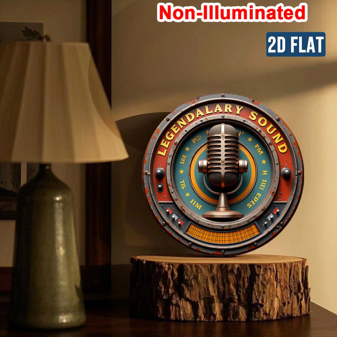 Vintage Stereo Wall Art 2D Met - Brass Weight Plate incelemesi ve fiyatı