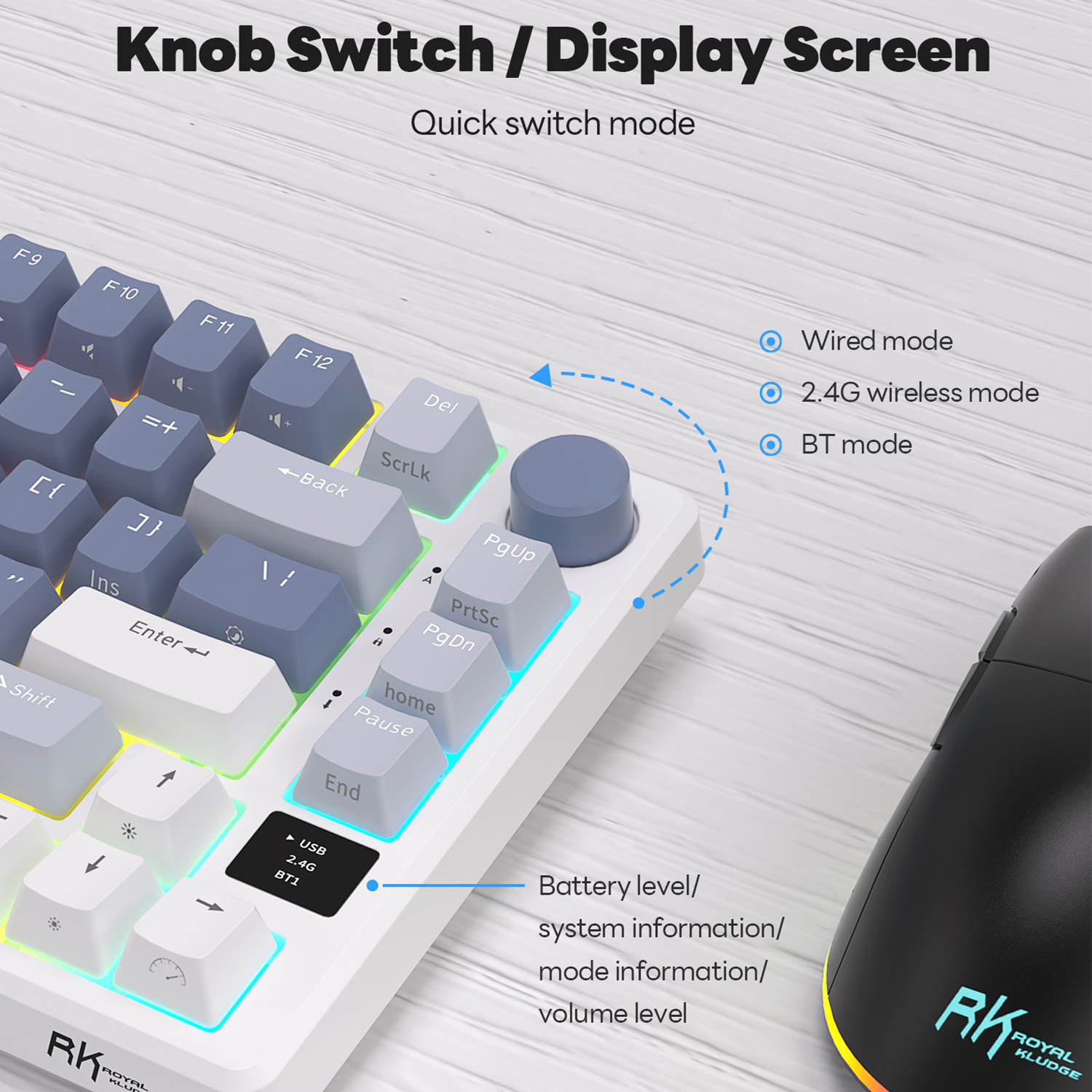 RK ROYAL KLUDGE M75 2.4G Wirel - Gaming Keyboard Hot Swappable incelemesi ve fiyatı