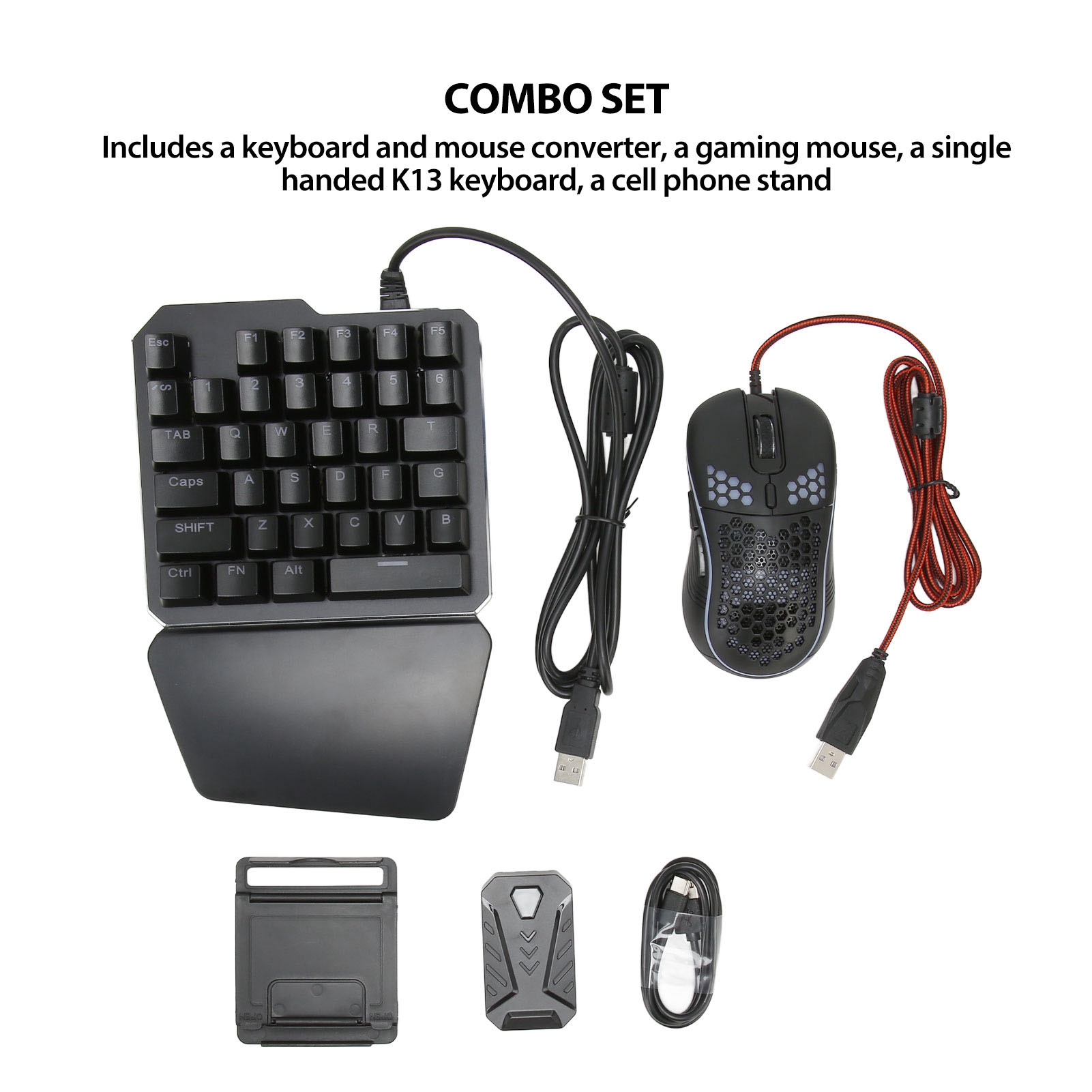 4 in 1 Mobile Game Combo Pack  - Gaming Keyboard And Mouse Converter For Mobile incelemesi ve fiyatı