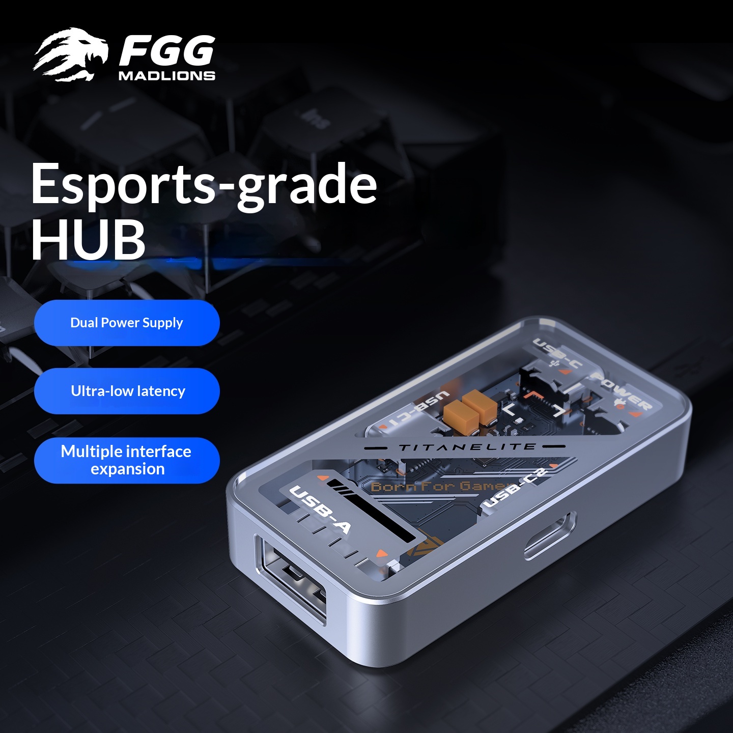 FGG MADLIONS Gaming USB Hub St - Gaming Keyboard Splitter incelemesi ve fiyatı