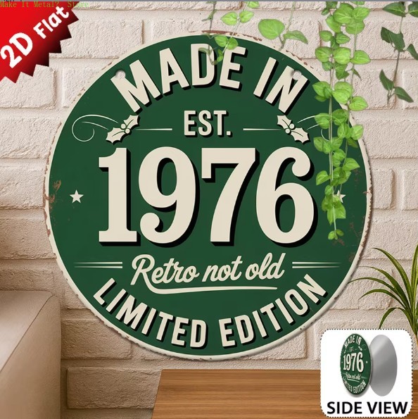 Made in 1976 Retro Not Old 2D  - Brass Weight Plate incelemesi ve fiyatı