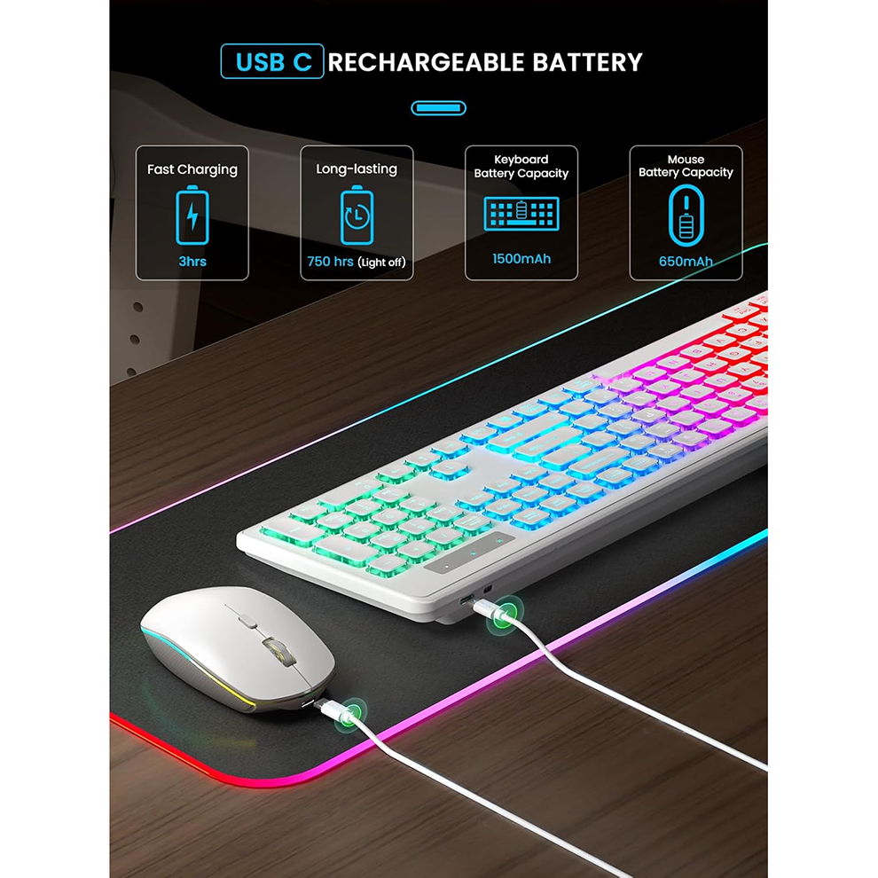 Backlit Wireless Keyboard and  - Gaming Keyboard Bundle incelemesi ve fiyatı