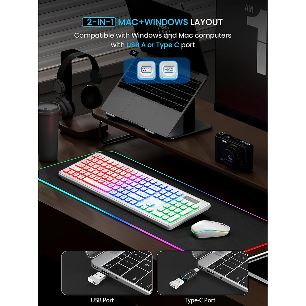 Backlit Wireless Keyboard and  - Gaming Keyboard Bundle incelemesi ve fiyatı
