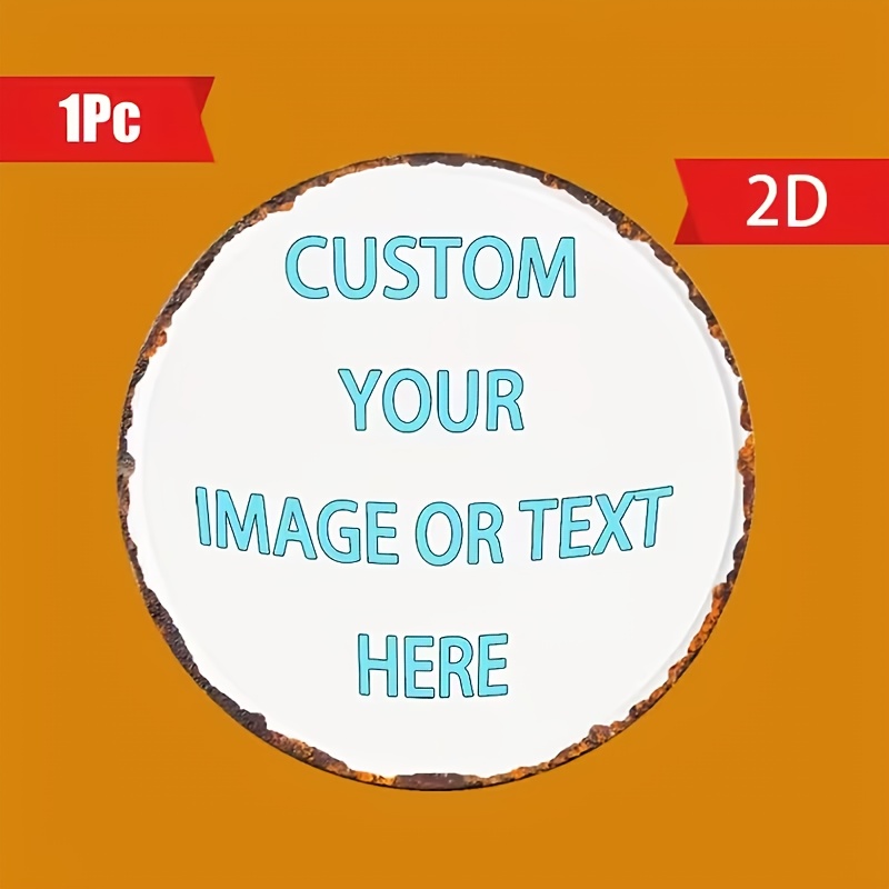 Custom Round Metal Tin Sign, P - Brass Weight Plate incelemesi ve fiyatı