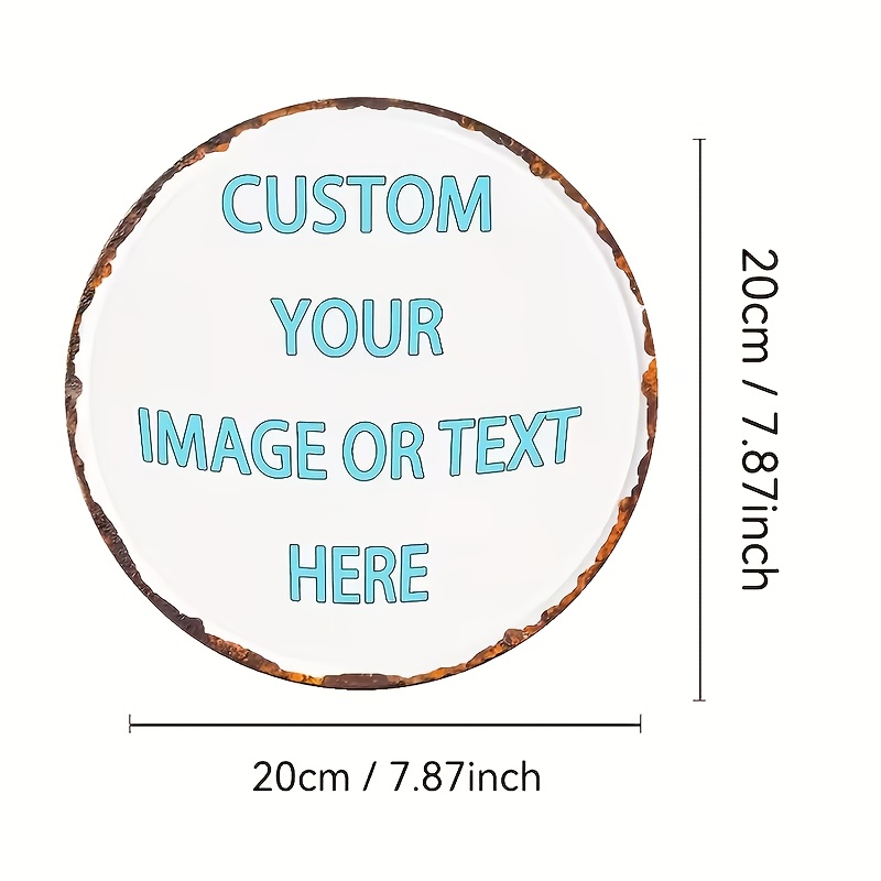 Custom Round Metal Tin Sign, P - Brass Weight Plate incelemesi ve fiyatı