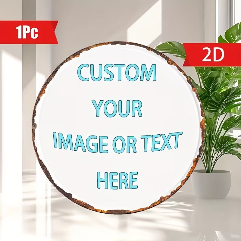 Custom Round Metal Tin Sign, P - Brass Weight Plate incelemesi ve fiyatı